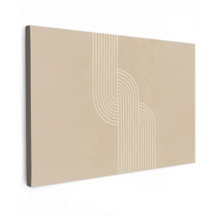 Parallelle lijnen - Lichte textuur - Beige canvas 2cm klein -z3d