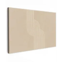Parallelle lijnen - Lichte textuur - Beige canvas 2cm klein -z3d