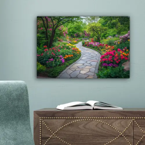 Park - Bloemen - Tuin canvas 2cm klein -sfeer4