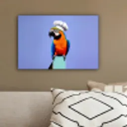 Papegaai - Koksmuts - Vogel - Leuk canvas 2cm klein -sfeer3