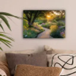 Pad - Bloemen - Park canvas 2cm klein -sfeer1