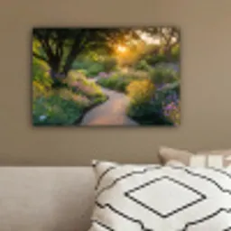 Pad - Bloemen - Park canvas 2cm klein -sfeer3