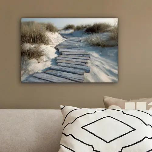 Pad - Planken - Duinen - Gras canvas 2cm klein -sfeer3