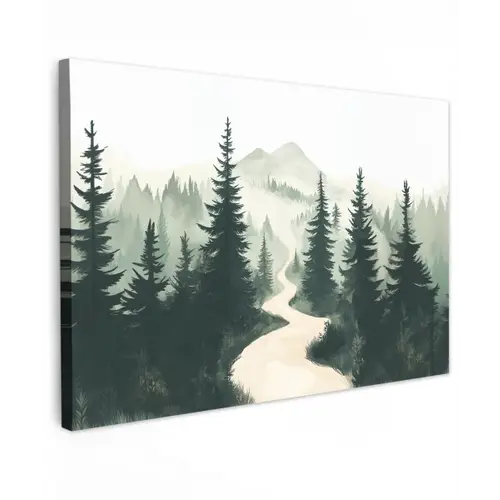 Pad - Bomen - Bos - Illustratie canvas 2cm klein -z3d