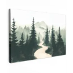 Pad - Bomen - Bos - Illustratie canvas 2cm klein -z3d