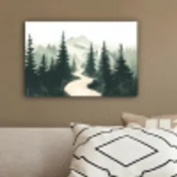 Pad - Bomen - Bos - Illustratie canvas 2cm klein -sfeer3