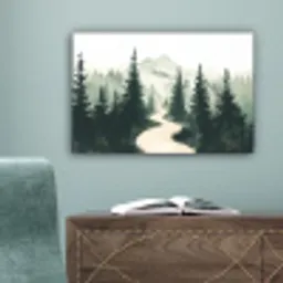 Pad - Bomen - Bos - Illustratie canvas 2cm klein -sfeer4