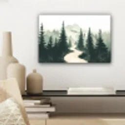 Pad - Bomen - Bos - Illustratie canvas 2cm klein -sfeer6