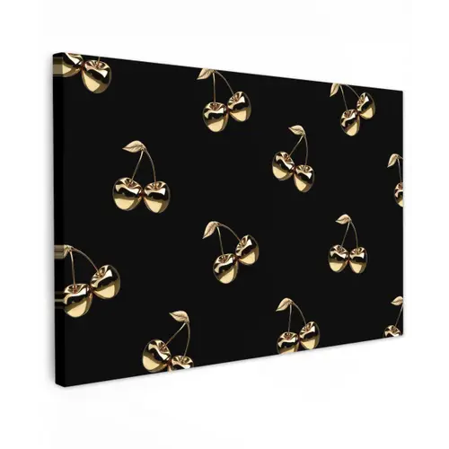 Patroon - Kersen - Goud - Chrome canvas 2cm klein -z3d
