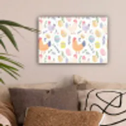 Patroon - Kip - Paaseieren canvas 2cm klein -sfeer1