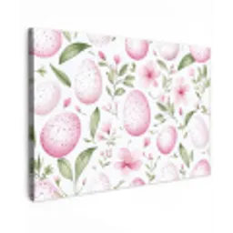 Patroon - Eieren - Roze - Pasen canvas 2cm klein -z3d