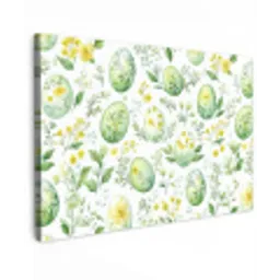 Patroon - Groen - Eieren canvas 2cm klein -z3d