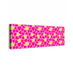 Patroon - Hart - Roze - Groen canvas 2cm klein 828 -z3d