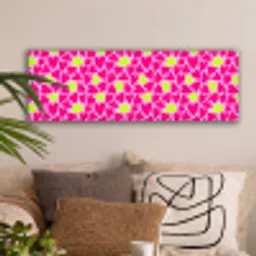 Patroon - Hart - Roze - Groen canvas 2cm klein 828 -sfeer1