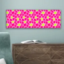Patroon - Hart - Roze - Groen canvas 2cm klein 828 -sfeer4