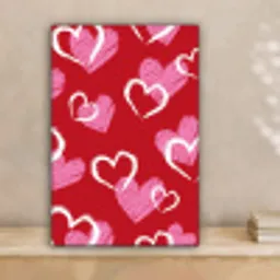 Patroon - Hartjes - Roze - Valentijn canvas 2cm klein -sfeer1