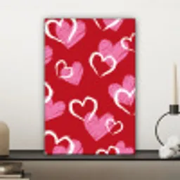 Patroon - Hartjes - Roze - Valentijn canvas 2cm klein -sfeer6