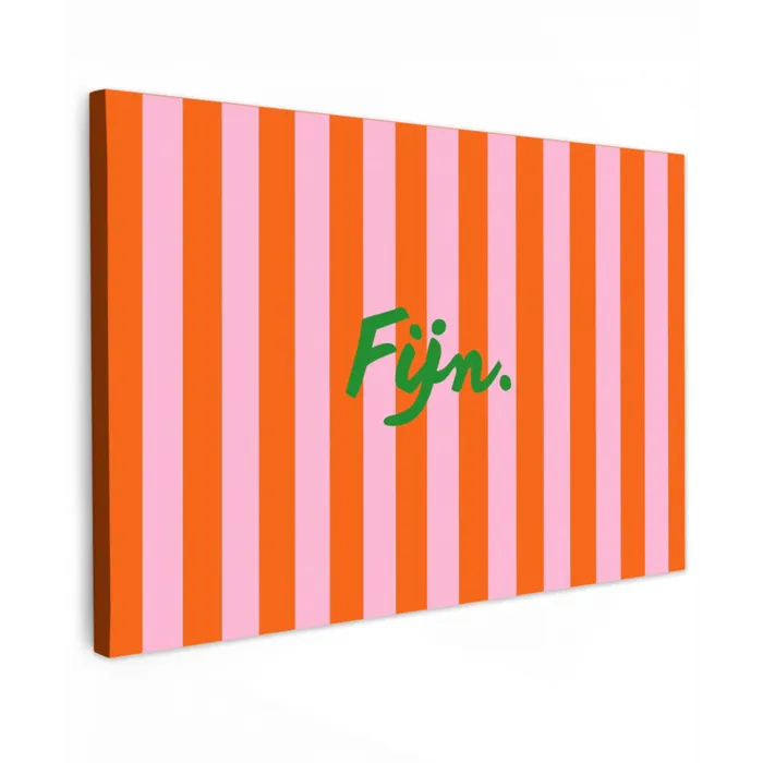 Patroon - Oranje - Fijn - Strepen canvas 2cm klein -z3d
