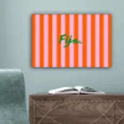 Patroon - Oranje - Fijn - Strepen canvas 2cm klein -sfeer4