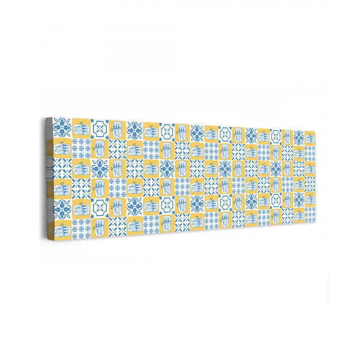 Zee - Geel - Blauw - Wit canvas 2cm klein 828 -z3d