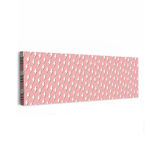 Patroon - Wit - Bliksem - Roze canvas 2cm klein 828 -z3d