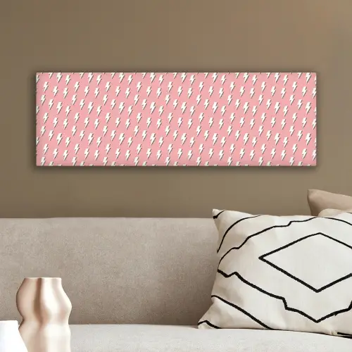 Patroon - Wit - Bliksem - Roze canvas 2cm klein 828 -sfeer3