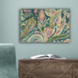Patroon - Kleurrijk - Sierlijk - Groen canvas 2cm klein -sfeer4