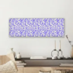 Patronen - Beige - Blauw - Lijnen canvas 2cm klein 828 -sfeer6
