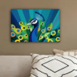 Pauw - Cirkels - Blauw canvas 2cm klein -sfeer3