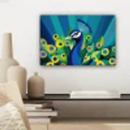 Pauw - Cirkels - Blauw canvas 2cm klein -sfeer6