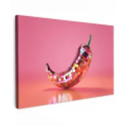 Peper - Disco - Rood - Glitter canvas 2cm klein -z3d