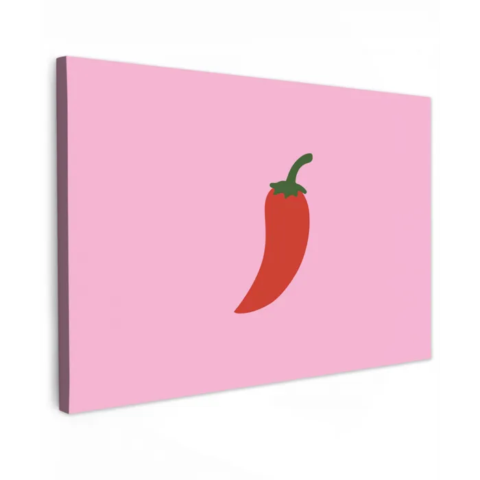 Peper - Rood - Illustratie canvas 2cm klein -z3d