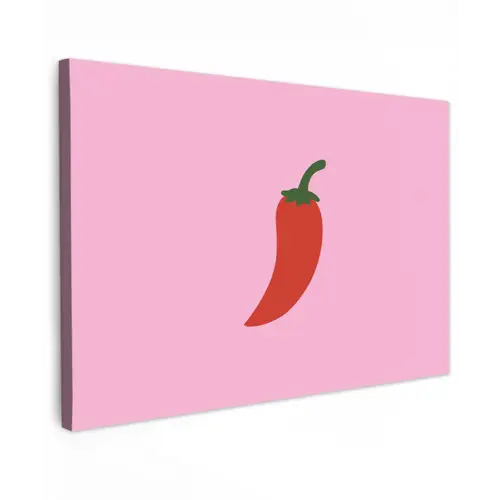 Peper - Rood - Illustratie canvas 2cm klein -z3d