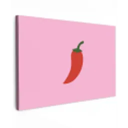 Peper - Rood - Illustratie canvas 2cm klein -z3d