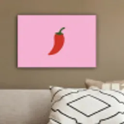 Peper - Rood - Illustratie canvas 2cm klein -sfeer3