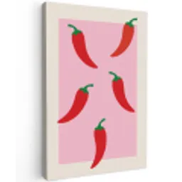Pepers - Rood - Illustratie canvas 2cm klein -z3d