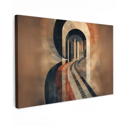 Piano - Toetsen - Abstract canvas 2cm klein -z3d