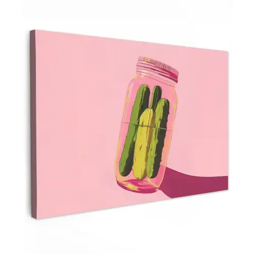 Augurken - Pot - Schaduw - Roze canvas 2cm klein -z3d
