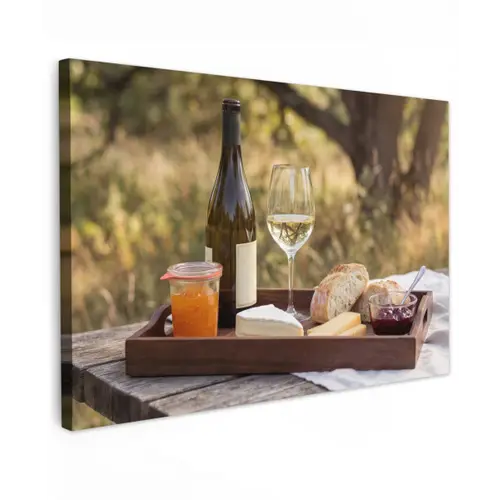 Picknick - Wijn - Kaasplankje canvas 2cm klein -z3d