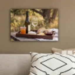 Picknick - Wijn - Kaasplankje canvas 2cm klein -sfeer3