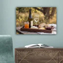 Picknick - Wijn - Kaasplankje canvas 2cm klein -sfeer4