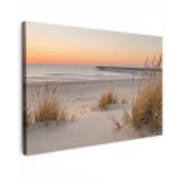 Pier - Zonsondergang - Strand canvas 2cm klein -z3d