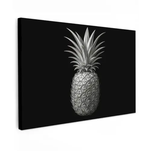Ananas - Gedetailleerd - Bladeren canvas 2cm klein -z3d