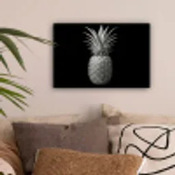 Ananas - Gedetailleerd - Bladeren canvas 2cm klein -sfeer1