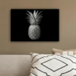 Ananas - Gedetailleerd - Bladeren canvas 2cm klein -sfeer3