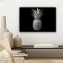 Ananas - Gedetailleerd - Bladeren canvas 2cm klein -sfeer6