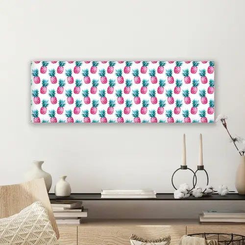Ananas - Roze - Wit canvas 2cm klein 828 -sfeer6