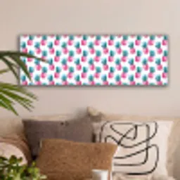 Ananas - Roze - Wit canvas 2cm klein 828 -sfeer1