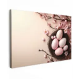 Roze - Bloesems - Eieren canvas 2cm klein -z3d