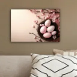 Roze - Bloesems - Eieren canvas 2cm klein -sfeer3